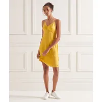 superdry femme robe caraco cupro jaune taille: 40