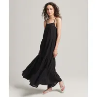 superdry femme robe caraco longue à dentelle vintage noir taille: 38