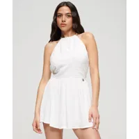 superdry femme mini robe brodée vintage blanc taille: 40