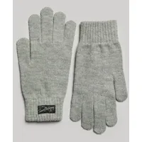 superdry femme gants à logo unisexes essential gris taille: m/l