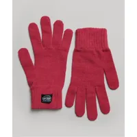 superdry femme gants en maille classiques rose taille: m/l