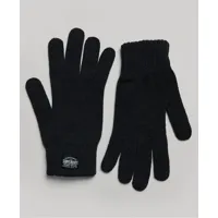 superdry femme gants en maille classiques noir taille: s/m