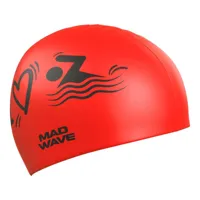 madwave love swimming swimming cap rouge
