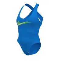 nike swim crossback multi logo bikini bleu s femme