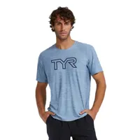 tyr airtec big logo short sleeve t-shirt bleu l homme