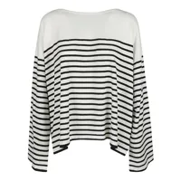 ct plage- striped cotton blend pullover