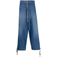 greg lauren- wide leg denim jeans