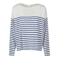 ct plage- striped cotton blend pullover