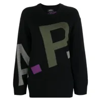 a.p.c.- wool pullover with logo