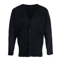 issey miyake- pleated buttoned cardigan