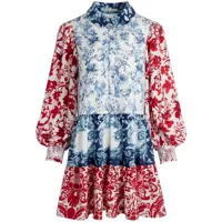 alice+olivia- paulie floral print short dress