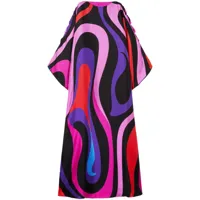 pucci- printed silk caftan dress