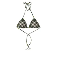 burberry- checked triangle bikini top