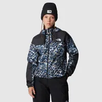 the north face veste sheru pour femme dusty periwinkle water distortion small print-tnf black taille m