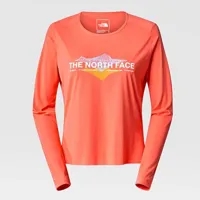 the north face t-shirt à manches longues kikash pour femme radiant orange taille l