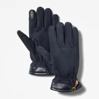 timberland gants en cuir winter hill pour écrans tactiles pour homme en bleu marine bleu marine, taille s