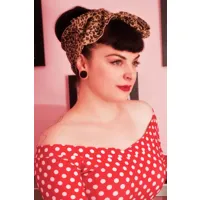 foulard à cheveux rétro vintage à imprimé léopard