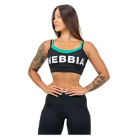 nebbia double layer flex sports top low support noir l femme