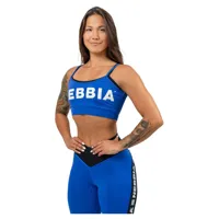 nebbia double layer flex sports top low support bleu m femme
