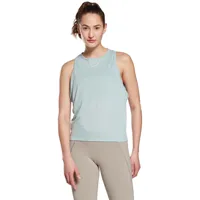 reebok yoga long sleeveless t-shirt bleu s femme