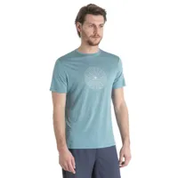 icebreaker merino 125 cool-lite sphere iii vision grid short sleeve t-shirt bleu s homme
