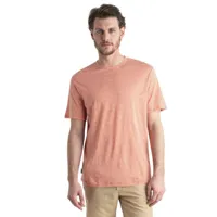 icebreaker merino linen short sleeve t-shirt orange s homme