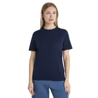 icebreaker merino linen short sleeve t-shirt bleu xl femme