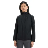 icebreaker shell+™ cotton windbreaker jacket noir s femme