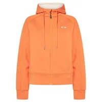 oakley apparel rifugio sherpa full zip fleece orange l femme