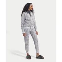 ugg pantalon de jogging imprimé cathy pour femme in cloudy grey zebra, taille l, coton