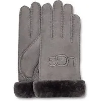 ugg sheepskin embroidered gants in grey, taille l, shearling