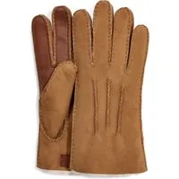 ugg contrast sheepskin tech gants pour homme in brown, taille xl, shearling