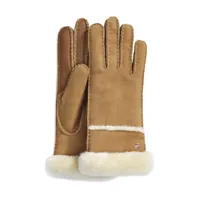 ugg seamed tech gants pour femme in brown, taille s, shearling