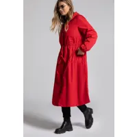 grandes tailles manteau, femmes, rouge, taille: 52/54, polyester, ulla popken