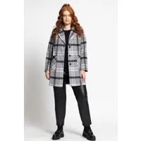 grandes tailles manteau court, femmes, noir, taille: 44, polyester/laine, ulla popken