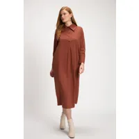 grandes tailles robe chemisier, femmes, rouge, taille: 52/54, coton/polyester, ulla popken