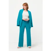 grandes tailles pantalon de tailleur, femmes, turquoise, taille: 56, soie artificielle/polyester, ulla popken