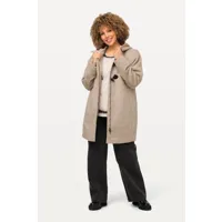 grandes tailles duffle-coat en laine mélangée, femmes, beige, taille: 44/46, polyester/laine, ulla popken
