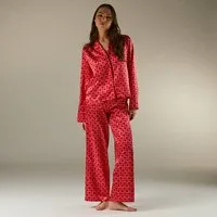 pantalon de pyjama large en satin - xs