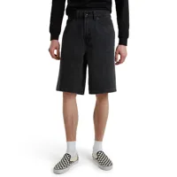 vans short en jean check-5 baggy (washed black) homme noir, taille 29