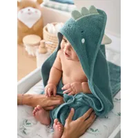 cape de bain + gant dragon vert