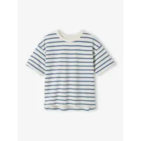 tee-shirt rayé mixte personnalisable enfant manches courtes rayé bleu