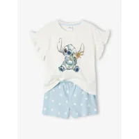 pyjashort bicolore fille disney® lilo et stitch blanc/bleu grisé