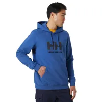 helly hansen logo hoodie sweatshirt bleu s homme