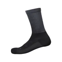 chaussettes longues shimano s-phyre merino noir gris, taille s-m (talla : 36-40)