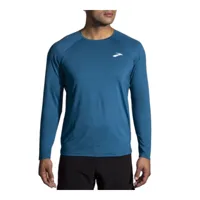 t-shirt brooks atmosphere manches longues 2.0 bleu, taille m
