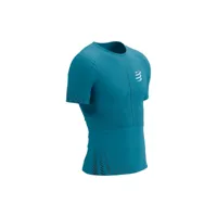 t-shirt compressport racing ss turquoise, taille l