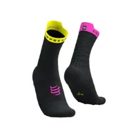 chaussettes compressport pro v4.0 ultralight run high noir rose, taille taille 4