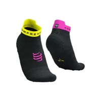 chaussettes compressport pro racing v4.0 ultralight running basses noir rose, taille taille 1