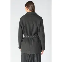 manteau charlot noir en coton